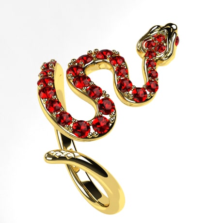 Ruby Snake Ring Ruby Snake Ring in 18k Gold