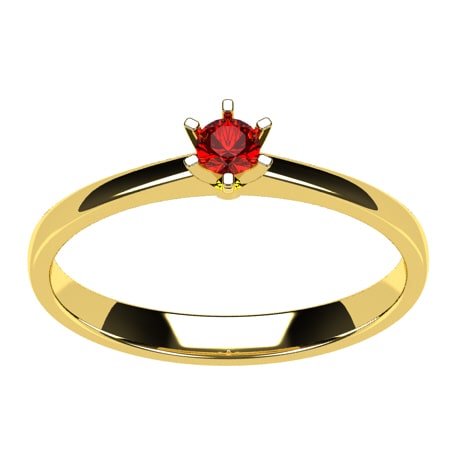 Buy Duet Ruby Diamond Ring 18 KT yellow gold (3.57 gm). | Online By Giriraj  Jewellers