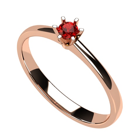 Rose Gold Ruby Diamond Ring