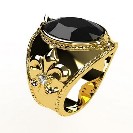 LODESTAR Two-Tone Gold Signet Ring with Black Onyx — Rockford Collection