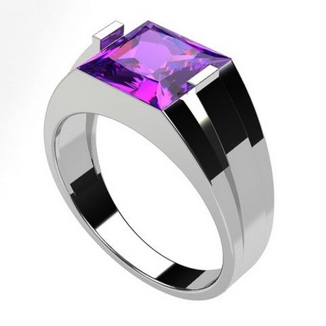 Men Amethyst Ring - Main Image