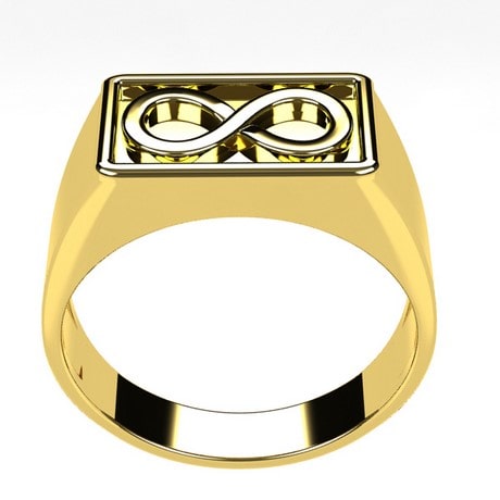 Men Ceramic Greek Key Ring symbolized infinity and the eternal motion of  things | eBay