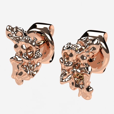 Latest designer Rose Gold Stud - South India Jewels