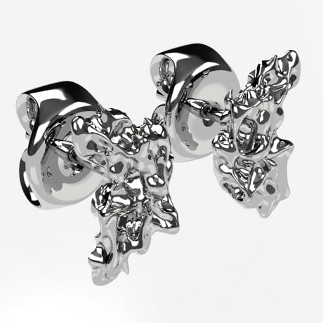 Star 14K Gold Filled Silver Earrings Cubic Zirconia Hip Hop Studs Jewe – JB  Jewelry BLVD