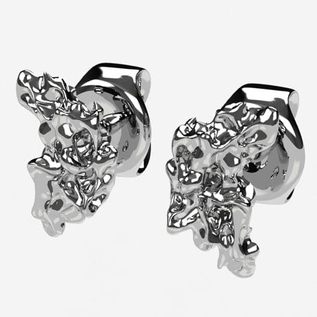 Crescent Moon Stud Earrings, 14K White Gold Earrings, Solid Gold Earrings –  AMYO Jewelry