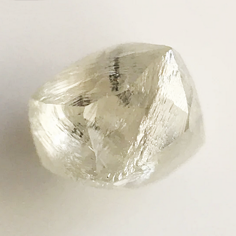 Raw Diamond in Glossy Gold Ring – 1.18 ct.