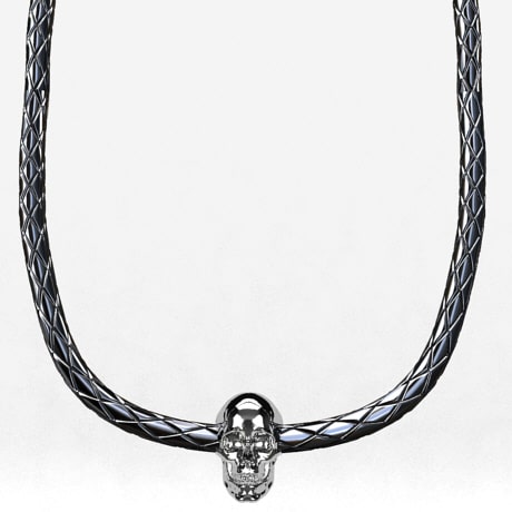 Buy THE MEN THING GOTHIC SKULL - Premium Titanium Steel Pendant - 8mm Black  Natural Onyx Beads - 24inch Chain for Men & Boys at Amazon.in