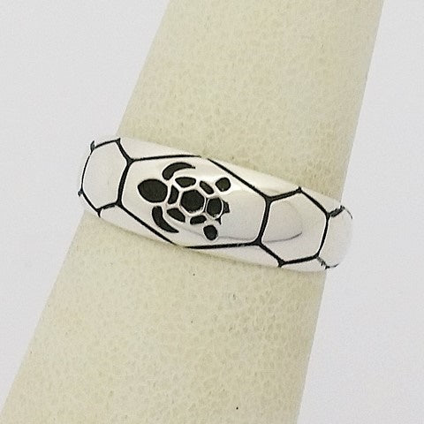silver turtle ring