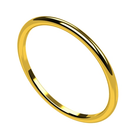 Sleek Women's Gold Ring (1.310 Grams), 22Kt Gold Jewellery | Mohan Jewellery